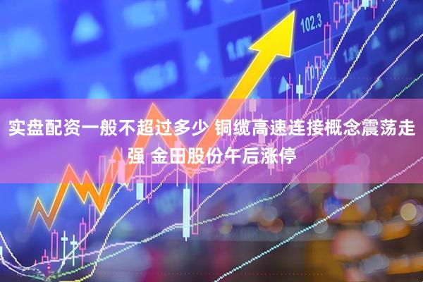 实盘配资一般不超过多少 铜缆高速连接概念震荡走强 金田股份午后涨停